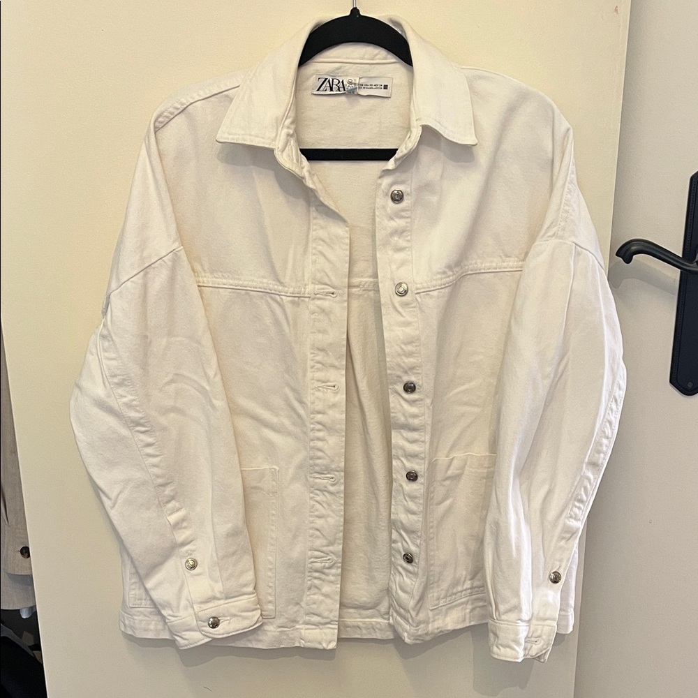 Zara White Jean Jacket